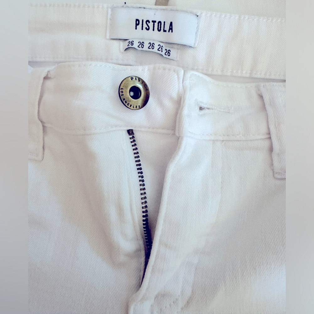 Pistola White‎ Denim Jeans. Women’s Size 26. Inseam 25”. - Picture 2 of 4